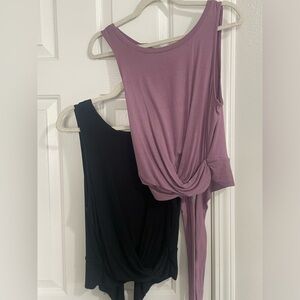 Elegant Black and Purple Women's Tops